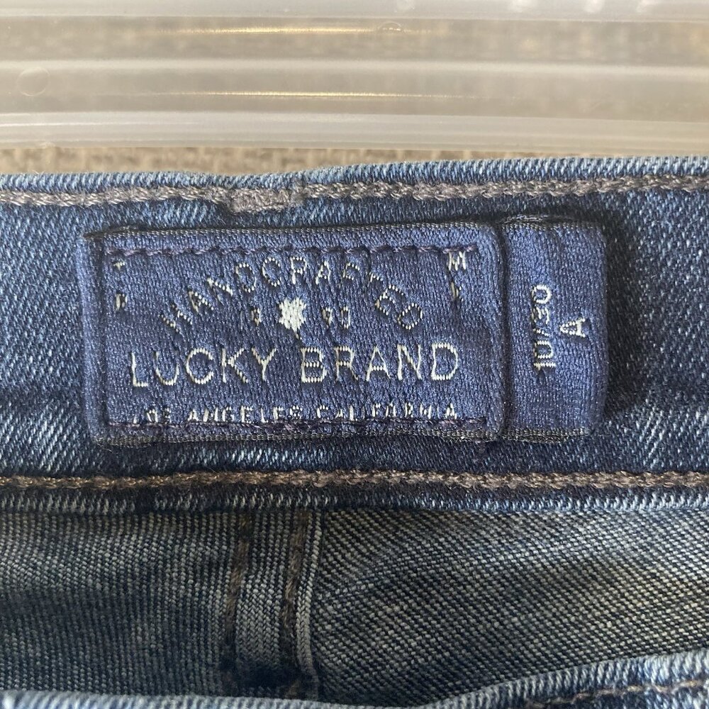 Lucky Brand 10/30A Dark Blue Jeans Mid Rise Straight Sweet-Ankle Denim Stretch - Picture 6 of 11